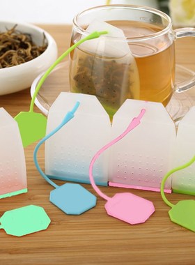 Silicone Herb Loose Tea Bags Empty Teabags String Loose Tea
