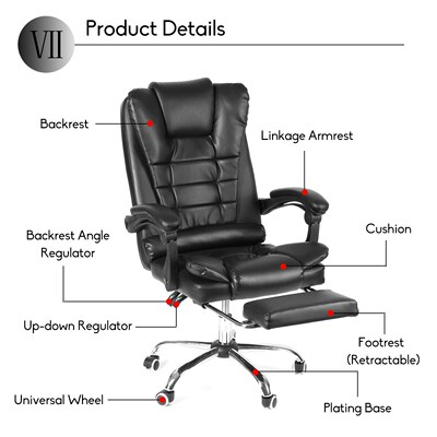 Computer Office Chair Gaming Home Leather Executive Swivel G