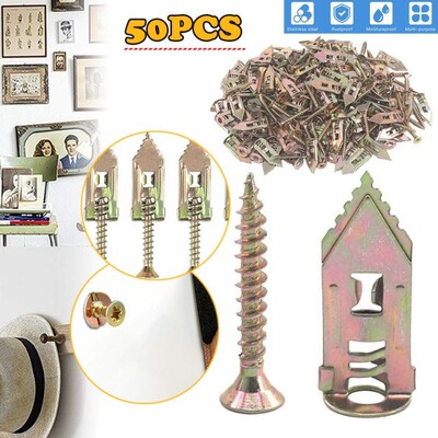 50pcs Portable Self Drilling Anchors Screws Drywall Wall Exp