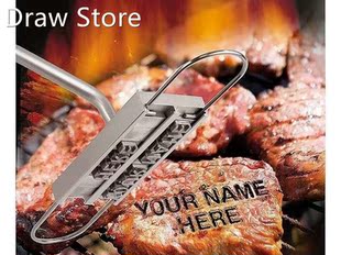 BBQ Barbecue Branding Iron Signature Name Marking Stamp Tool