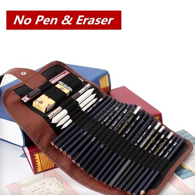 24 Slot Pencils Bag Wrap Roll Up Students Canvas Sketching P