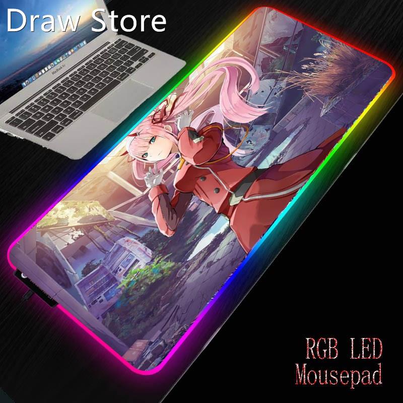 Mairuige Zero Two Anime Girl Gaming RGB Large Mouse Pad Game