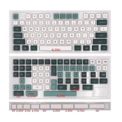 Stylish Botanical Garden Keycaps PBT Keycap Dye Subb 147-Key