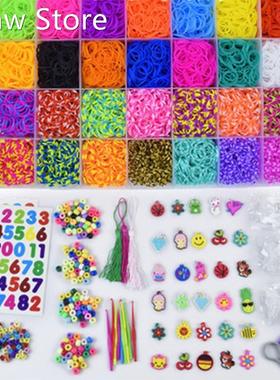10000pc DIY Toy Rubber Loom Bands Set Kid DIY Bracelet Silic
