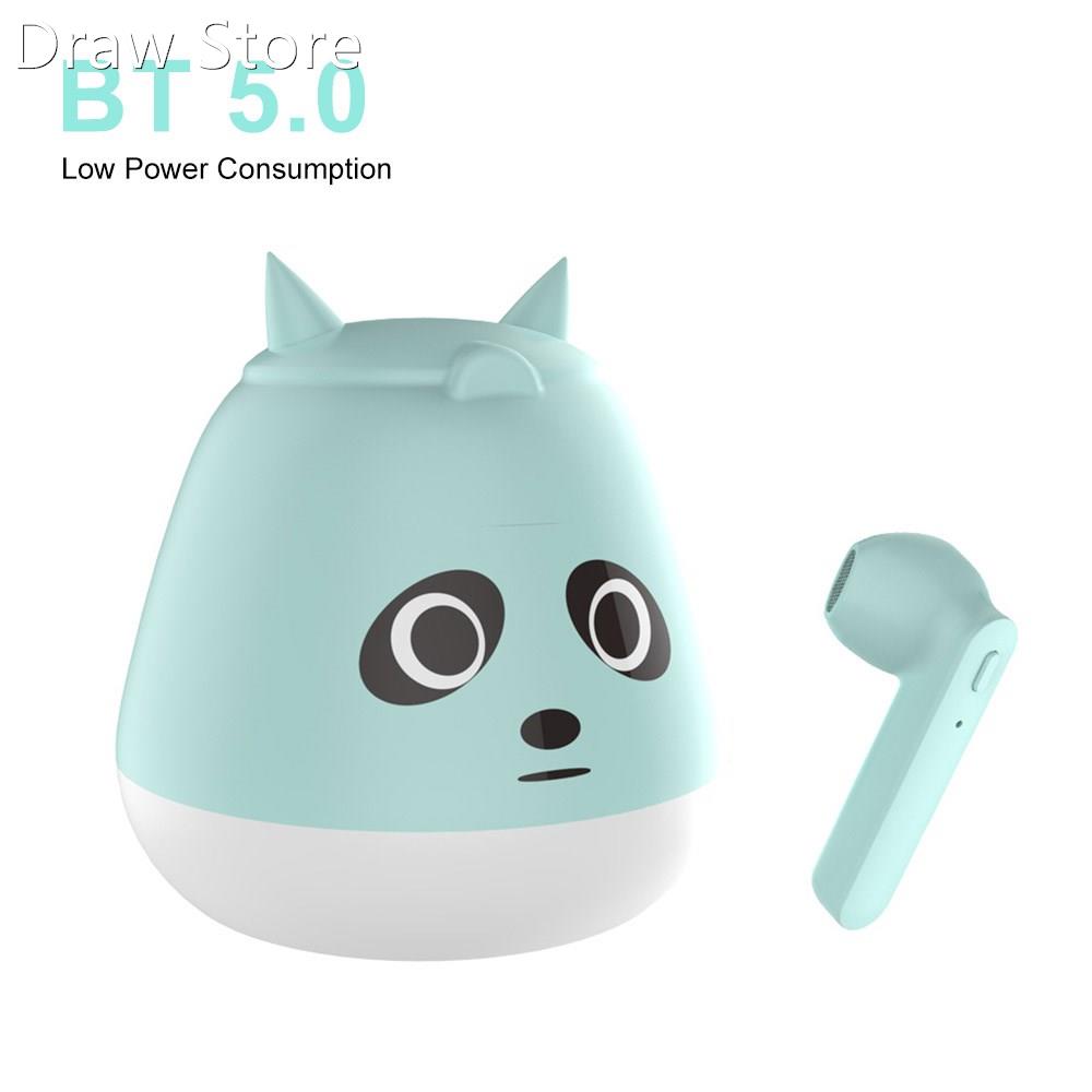 ZW T7 TWS Earbuds Wireless Stereo Sound Earphone Cute Heads