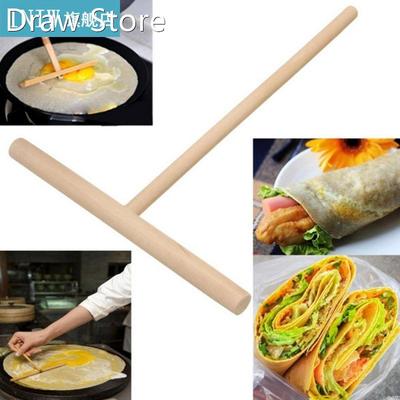 Chinese Specialty Maker Pancake Batter T-shape Wooden Crepe