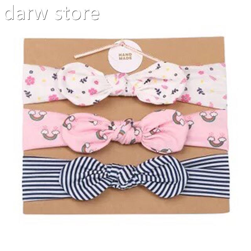 MIXIU3pcs Baby He wadbands Bo Elastic1 Hair Band Costton Rab