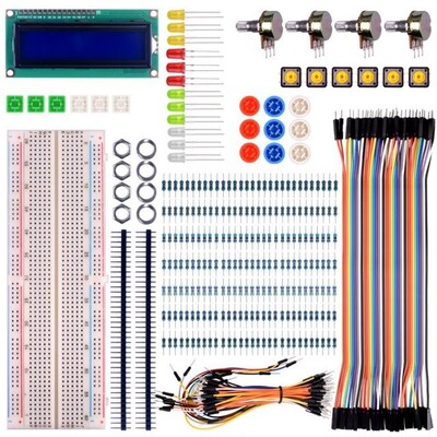 Electronics Component Basic Starter Kit with Switch Led LCD