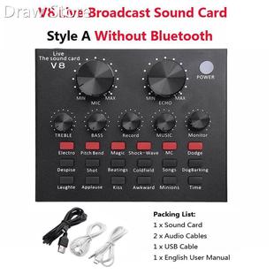 V8 Sound Card Audio SB 5.0 Headset Microphone Webcast Live S