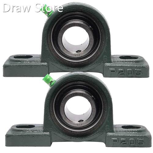 2PCS-UCP205-16 Bearing Seat Mounting Ball Bearing Solid Cast