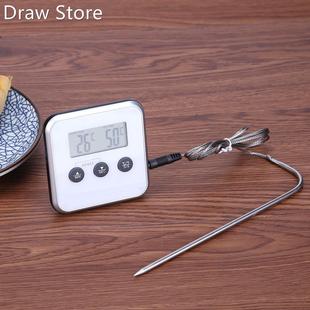 Kitchen Foods Thermometer Timer Food Meat Temperature Meter