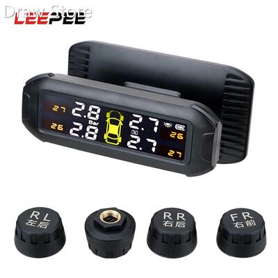 Solar Car Tyre Pressure Monitor TPMS Tire Pressure Monitori