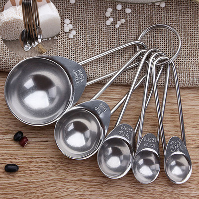 1Set of Measuring Spoons 5PCS Stainless Steel Measuring Baki