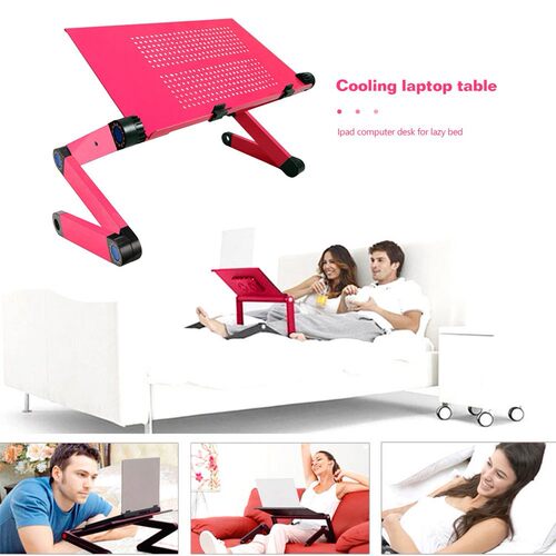 Adjustable Folding Table Portable Aluminum/ABS Cooling Lapto
