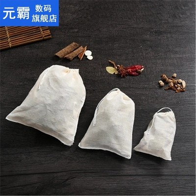 10Pcs Teabags Cotton Muslin Drawstring Reusable Bags 适用于