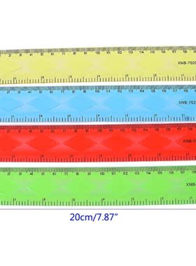 1PC Soft 20cm Ruler Multicolour Flexible Creative Stationery