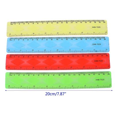 1PC Soft 20cm Ruler Multicolour Flexible Creative Stationery