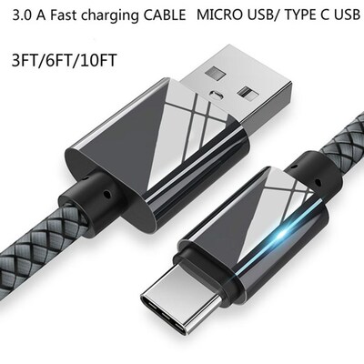 Multi-color 1m/2m/3 meter Quick Charge USB Type C Cable Mobi