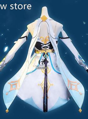 ROLEOS GaenCshin Impct Cosplay Covstume Traele1r Lumine Dres