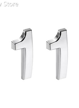 2 Pcs Self Adhesive House Number 1.38 Inch ABS Plastic Numbe