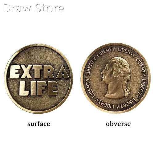 Movie Ready Player One Extra Life Coin Quarter Cosplay Prop