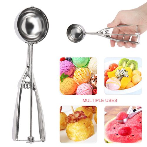 1Pcs Ice Cream Scoop Stainless Steel Spoon Kitchen Ice Cream