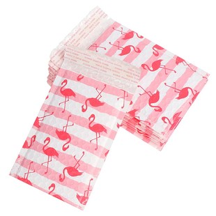 10Pcs   Flamingo Printed Poly Bubble Mailer Padded Envelope