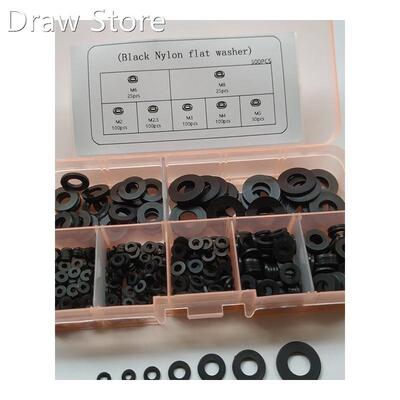 500pcs/box DIN125 iso7089 M2 M2.5 M3 M4 M5 M6 M8 Black/White