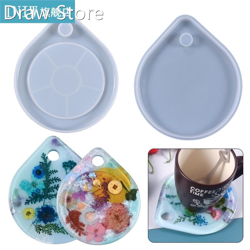 Water Droplets Coaster Epoxy Resin Mold Cup Mat Casting Sili