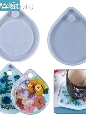 Water Droplets Coaster Epoxy Resin Mold Cup Mat Casting Sili