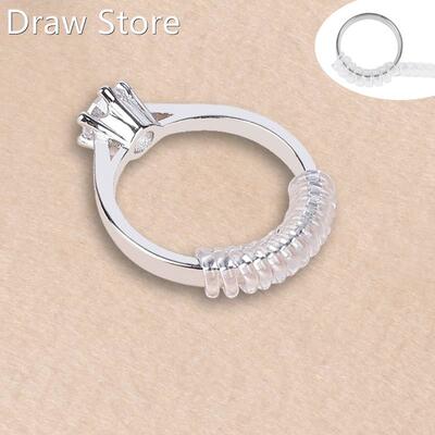 4pcs Vintage Spiral Based Ring Size Adjuster Shell hard Guar