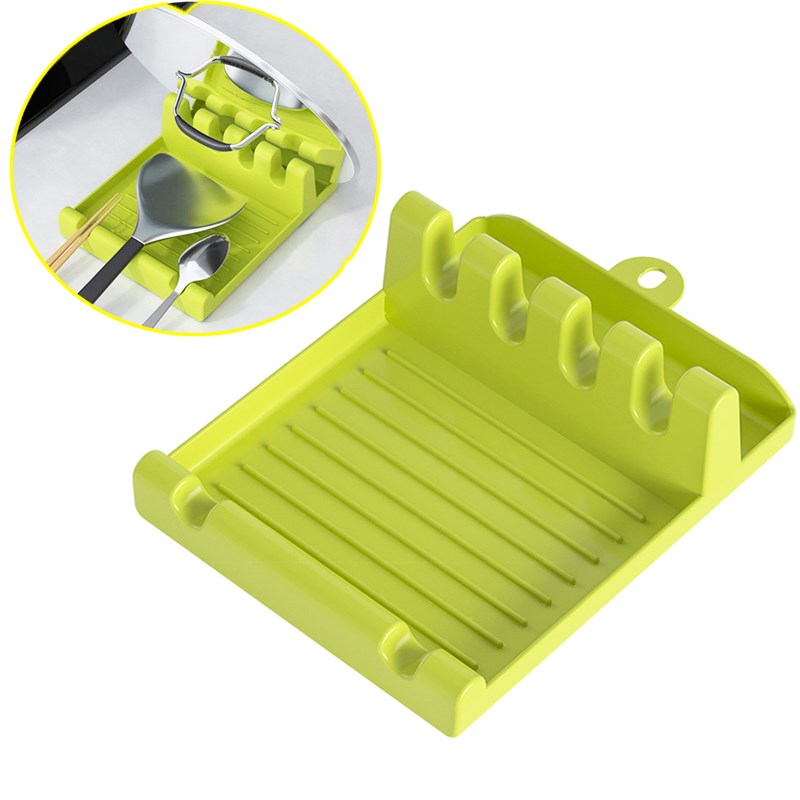 3 Color Cooking Tools Kitchen Silicone/PP Spoon Rest Utensil