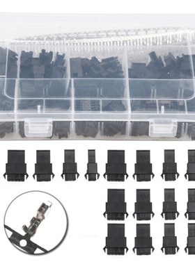 560PCS 2.54MM Dupont Pin Connector Black Cable Plug Electric