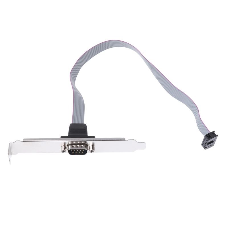 Serial 9 pin DB9 RS232 Motherboard Com Port Ribbon Cable Con
