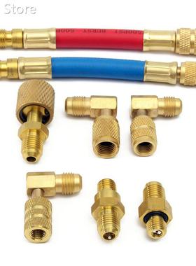 8pcs Refrigeration Charging Adapter Automobile Air Condition
