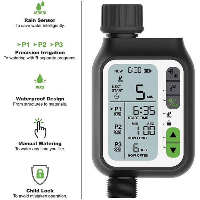 Garden Automatic Drip Irrigation Watering Timer Electronic D