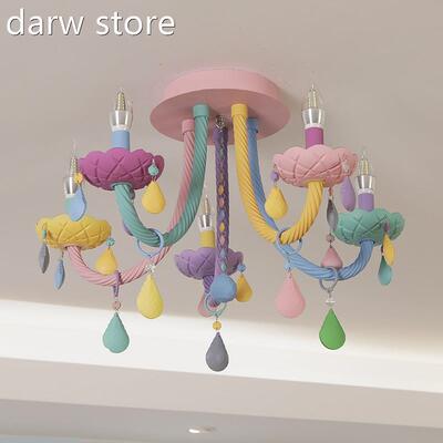 Modern 5 heads / 6hesad macaron andy col1or crysctal  ceilin