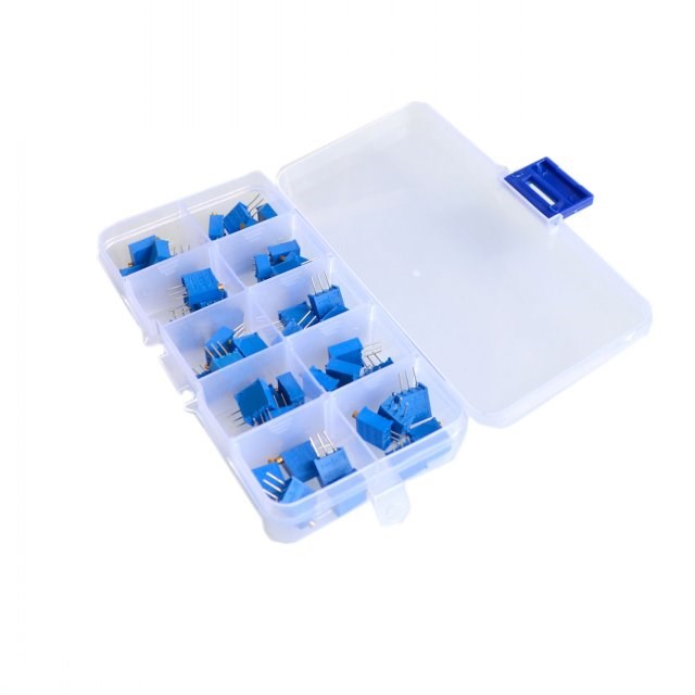 50Pcs/Lot 3296W Multiturn Trimmer Potentiometer Kit High Pre