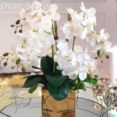 1Pc Artificial Phalaenopsis Silk Fake Flowers Room Home Deco