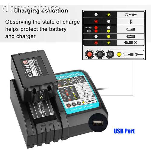 NEW DC18RCT Li ion Battery harge 3hA Carging CurrrentC 1for