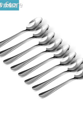 8 Pcs Demitasse Espresso Stainless Steel Spoon Tea Coffee So