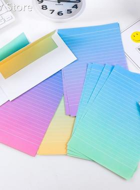Gradient Envelopes Cute Kawaii Flower Writing Paper Letter S