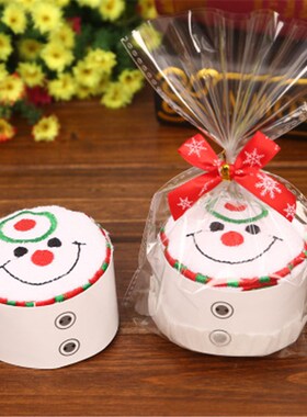 Santa Claus Christmas Tree Cupcake Cotton Towel 30*30cm Chri