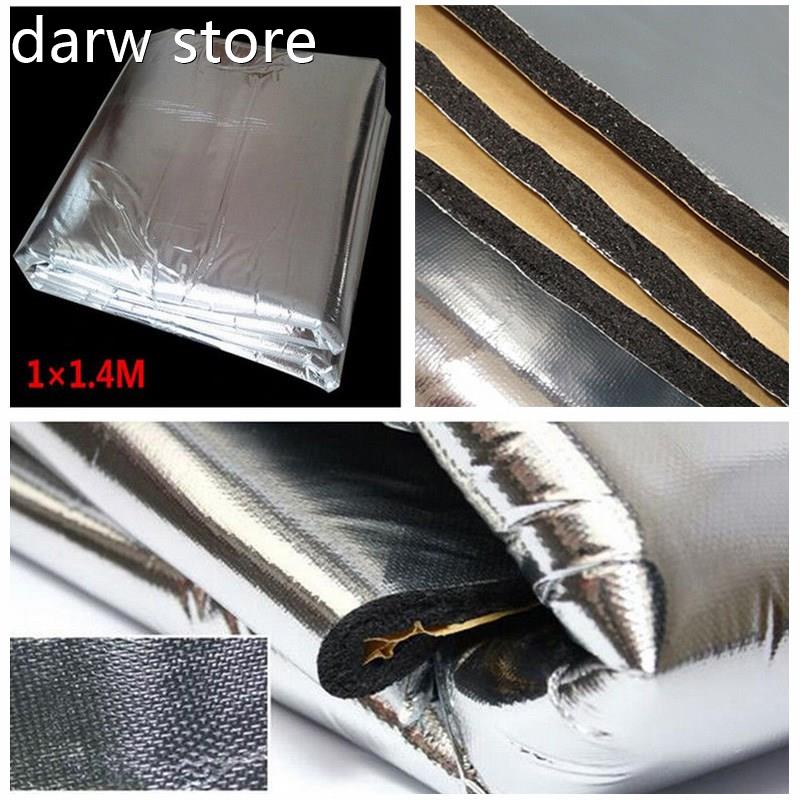 14x1M Car H.oodC 1Envgine oer Heat Shield Mat 5mm Adhesive A