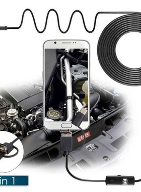 3-in-1 USB Endoscope 2/3.5/5m 7mm Hard Cable Endoscopy Camer