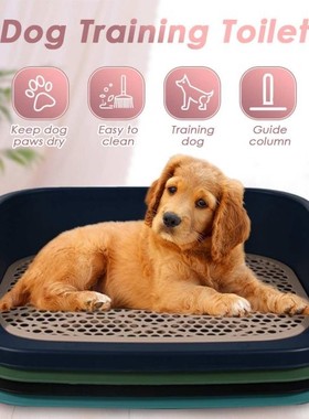 Indoor Dog Potty Tray with Protection Wall Portable Pet Toil