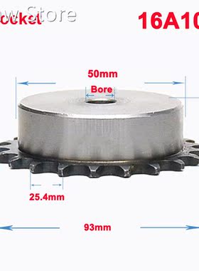 1Pcs 16A 10 Teeth To 16 Teeth Sprocket Wheel Chain Gear Indu