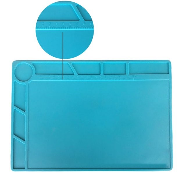NEW 1Pc 34x23cm Heat Insulation Silicone Pad Desk Mat Mainte