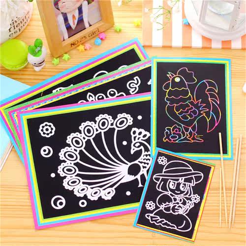 1Pcs Small Size Kids Scraping Painting Education Learning To