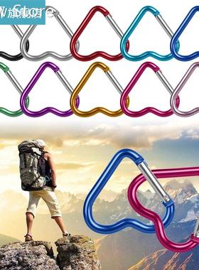 3/6/9pcs AHeart-shaped Buckles luminum Carabiner Keyring Hoo